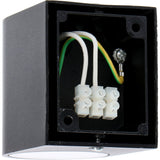 LED's Light LED-Wandleuchte für den Außenbereich mit GU10-Fassung - Rund - Modell San Marino - IP44 - Schwarz