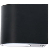 LED's Light LED-Wandleuchte für den Außenbereich mit GU10-Fassung - Rund - Modell San Marino - IP44 - Schwarz