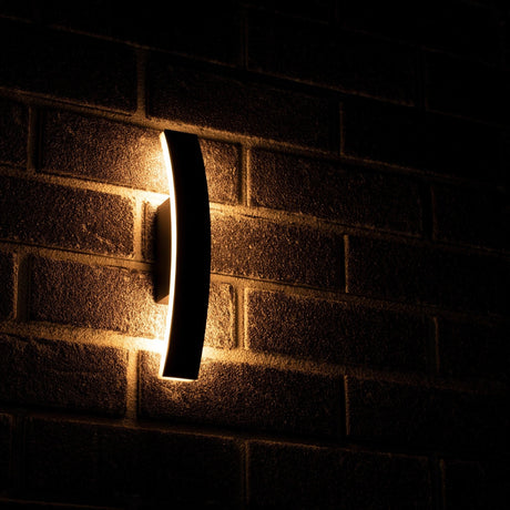 Aplique LED exterior de LED's Light - Modelo Todi - Giratorio - Luz blanca cálida en todo el perímetro - IP54 - Antracita