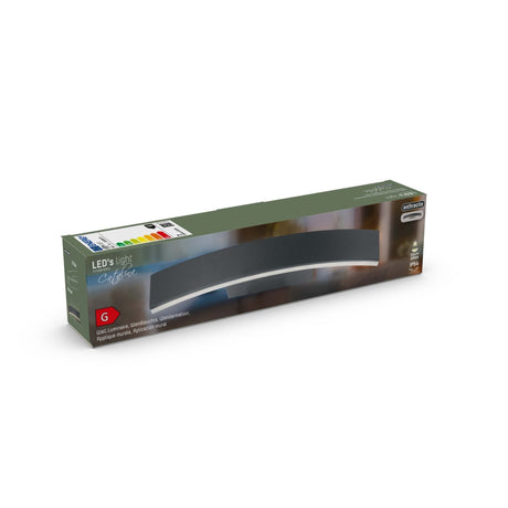 Aplique LED exterior de LED's Light - Modelo Todi - Giratorio - Luz blanca cálida en todo el perímetro - IP54 - Antracita