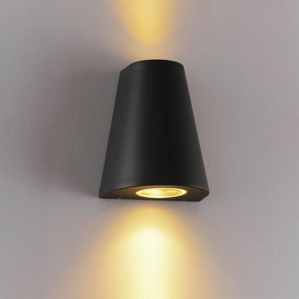 LED's Light LED Wandleuchte für den Außenbereich - Vase mit 2 Lichtpunkten - Modell Como - IP44 - Anthrazit