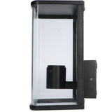 LED Wandlamp Glas - Rondom licht - Rechthoek - E27 fitting - IP44 - Zwart