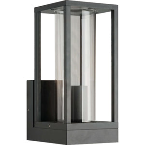 LED's Light LED Wandlamp met glazen ruiten - Rechthoek - E27 fitting - IP44 - Antraciet