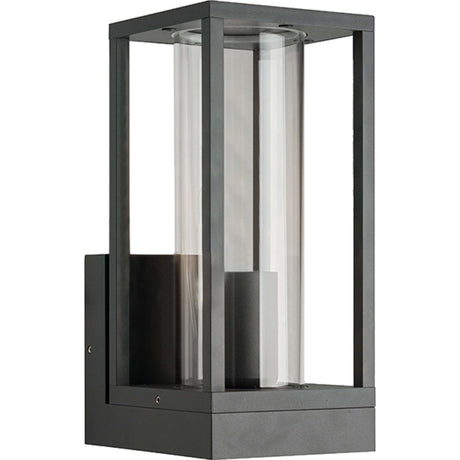 LED's Light LED Wandlamp met glazen ruiten - Rechthoek - E27 fitting - IP44 - Antraciet
