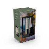 LED's Light LED Wall Lamp with Glass Windows - Rectangle - E27 Fitting - IP44 - Black