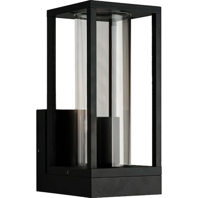 Lampada da parete LED's Light con vetri - Rettangolare - Attacco E27 - IP44 - Nero