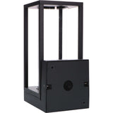 LED's Light LED Wall Lamp with Glass Windows - Rectangle - E27 Fitting - IP44 - Black