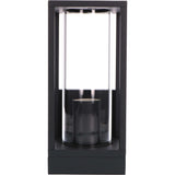 LED's Light LED Wall Lamp with Glass Windows - Rectangle - E27 Fitting - IP44 - Black