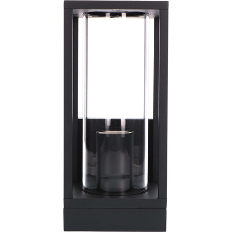 LED's Light LED Wandlamp met glazen ruiten - Rechthoek - E27 fitting - IP44 - Zwart