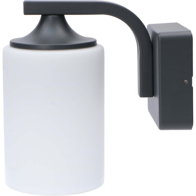 LED's Light LED Wall Lamp Milky with E27 fitting - IP44 - Model Noto - Anthracite