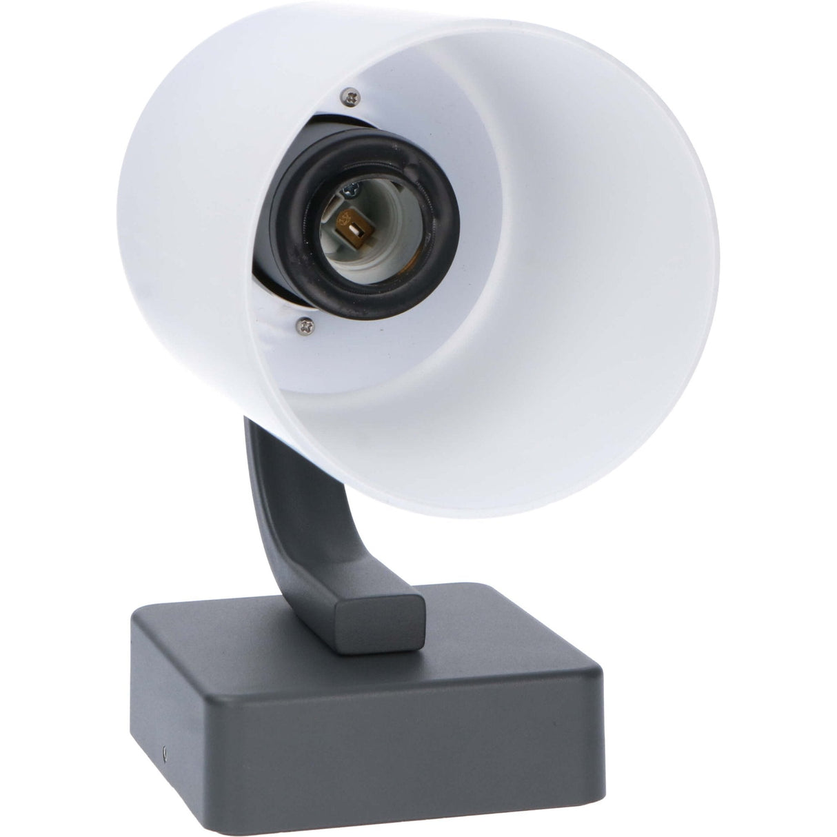 LED's Light LED Wandlamp Milky met E27 fitting - IP44 - Model Noto - Antraciet