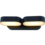 LED's Light Doppelte LED-Außenleuchte - Modell Rieti - Warmweiß - IP44 wasserdicht - Schwarz