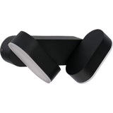 LED's Light Doppelte LED-Außenleuchte - Modell Rieti - Warmweiß - IP44 wasserdicht - Schwarz