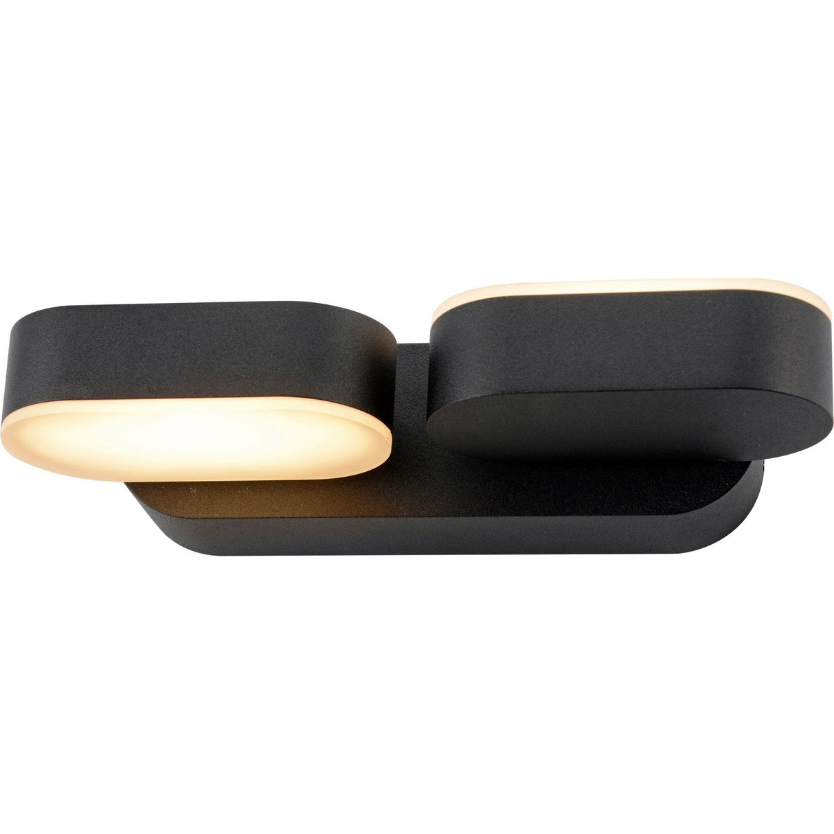 LED's Light Doppelte LED-Außenleuchte - Modell Rieti - Warmweiß - IP44 wasserdicht - Schwarz