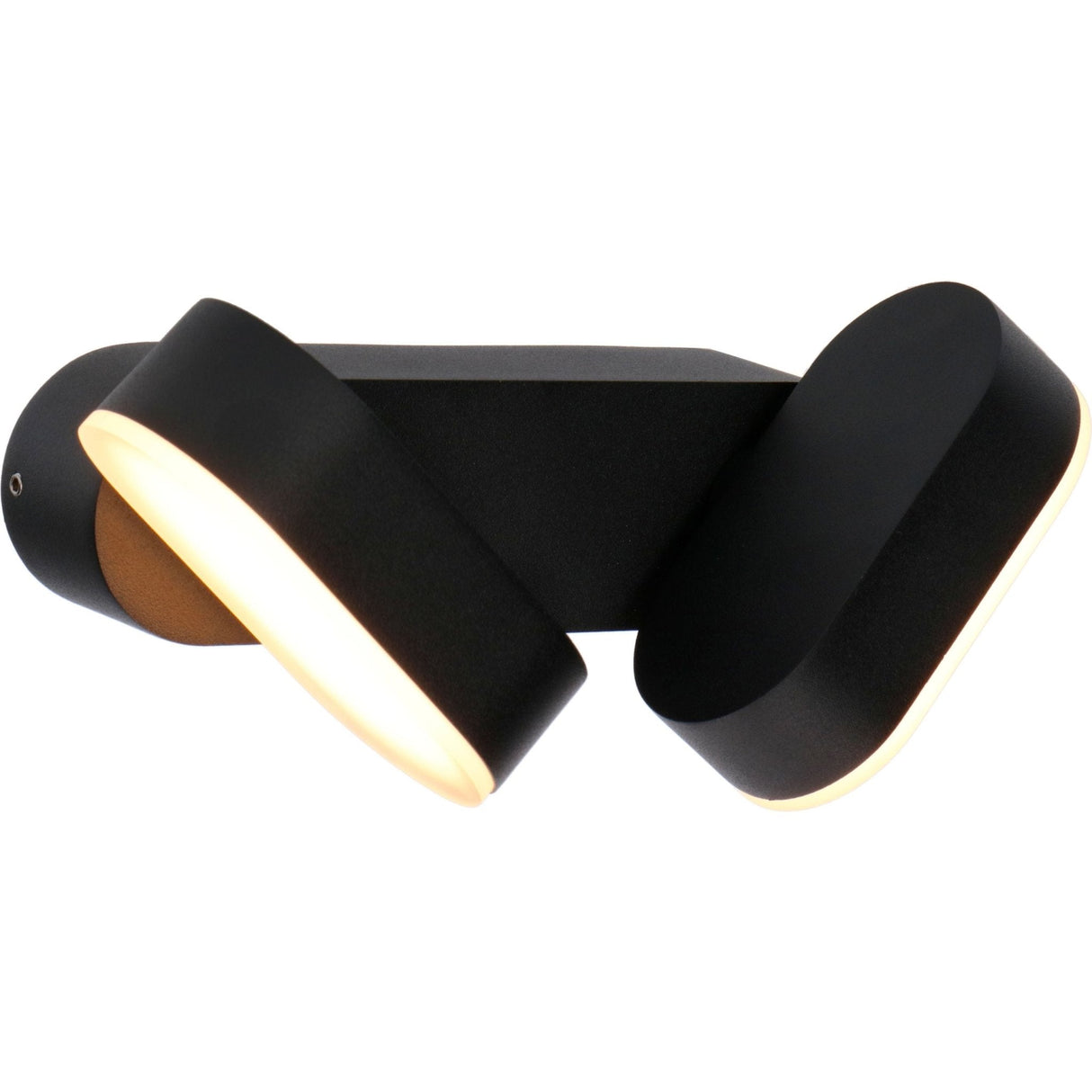 LED's Light Doppelte LED-Außenleuchte - Modell Rieti - Warmweiß - IP44 wasserdicht - Schwarz