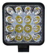 LED werklicht vierkant | verstraler 16x3 = 48W | 10 - 30 Volt | 6000K | IP67 - LEDPLANET.NL