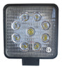 LED werklicht vierkant | verstraler 9x3 = 27W | 10 - 30 Volt | 6000K | IP67 - LEDPLANET.NL