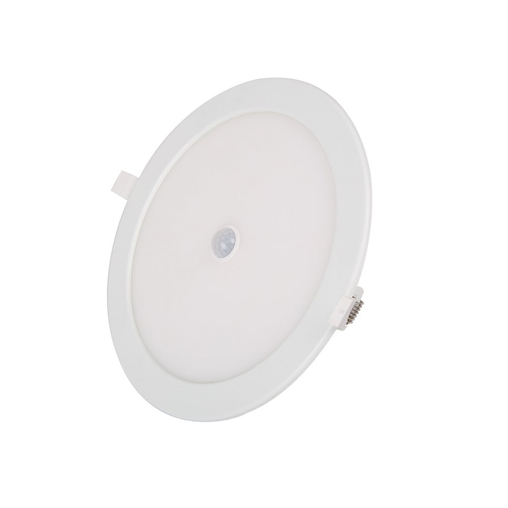 Downlight - inbouwspot Ø 17cm | LED 12W + PIR bewegingssensor | daglichtwit 6000K 230V