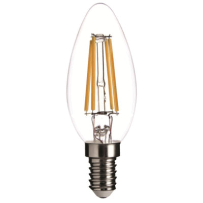Kaarslamp E14 C35 spitse tip, 100 stuks, 2700K