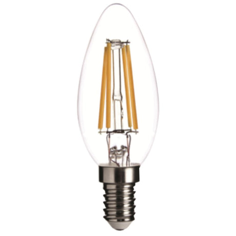 Kaarslamp E14 C35 spitse tip, 100 stuks, 2700K