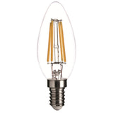Kaarslamp E14 C35 spitse tip, 100 stuks, 2100K