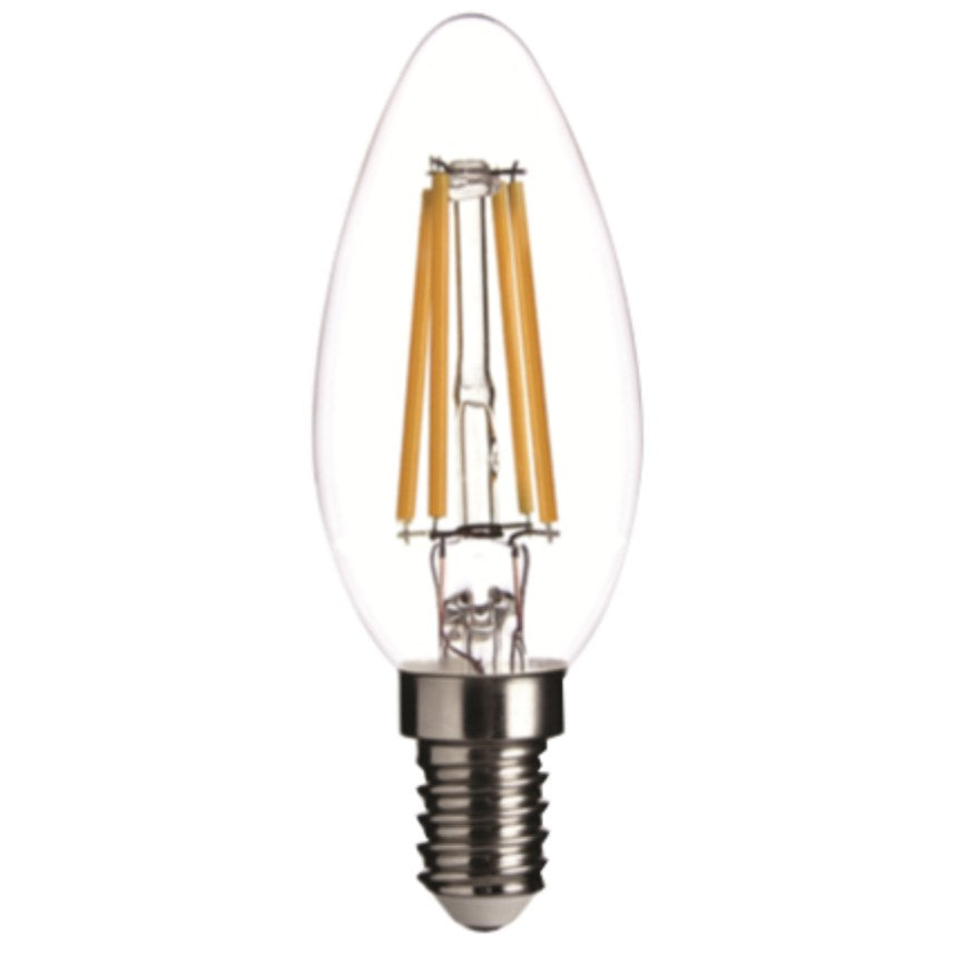 Kaarslamp E14 C35 spitse tip, 100 stuks, 2700K