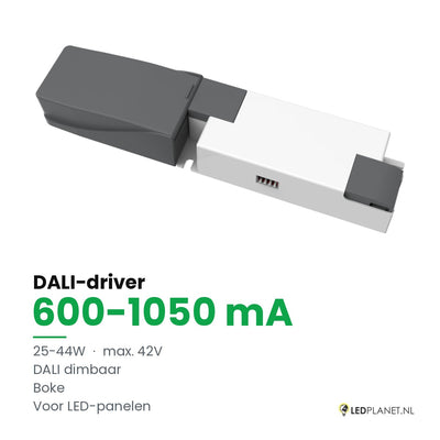 Dimbare LED-driver DALI - 25-44W - 600-1050 mA instelbaar - max. 42V - Boke - zonder aansluitkast