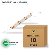 Doos met 10 stuks Dimbare LED-driver DALI - 16-44W - 700-1050 mA instelbaar - max. 42V - XZ