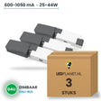 Doos met 3 stuks Dimbare LED-driver DALI - 25-44W - 600-1050 mA instelbaar - max. 42V - Boke - zonder aansluitkast