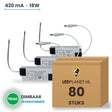 Doos met 80 stuks Dimbare LED-driver Triac - 18W - 420 mA - DC 27-42V