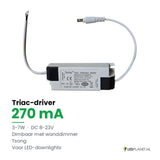Dimbare LED-driver Triac - 3-7W - 270 mA - DC 8-23V