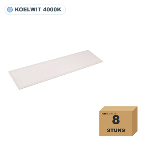 8 stuks LED paneel 30x120, 28W, UGR<19, koelwit 4000K, in doos