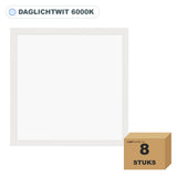 8 stuks LED paneel 62x62, 28W, UGR<19, daglichtwit 6000K, in doos