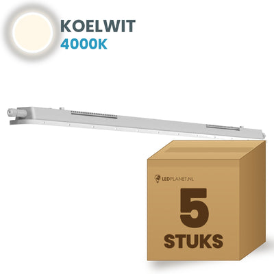 Doos met 5 LED tri-proof armaturen 600mm koelwit 4000K
