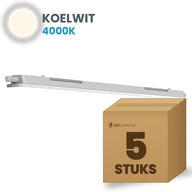 Karton z 5 oprawami hermetycznymi LED Tri-Proof 600mm biały chłodny 4000K