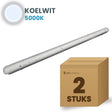 Doos met 2 LED tri-proof armaturen 1200mm koelwit 5000K