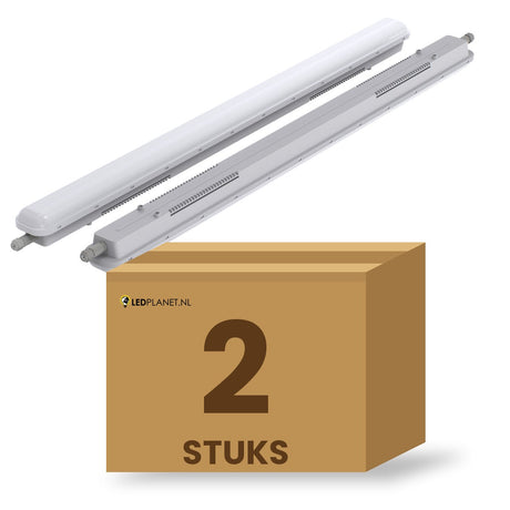 Doos met 2 stuks LED tri-proof armatuur 1200mm 36W daglichtwit 6000K