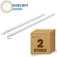 Doos met 2 LED tri-proof armaturen 1200mm koelwit 4000K