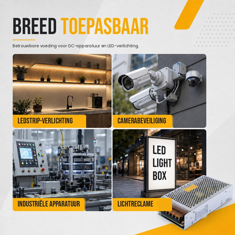 LED driver IP20 met metalen behuizing 200W - toepassingen