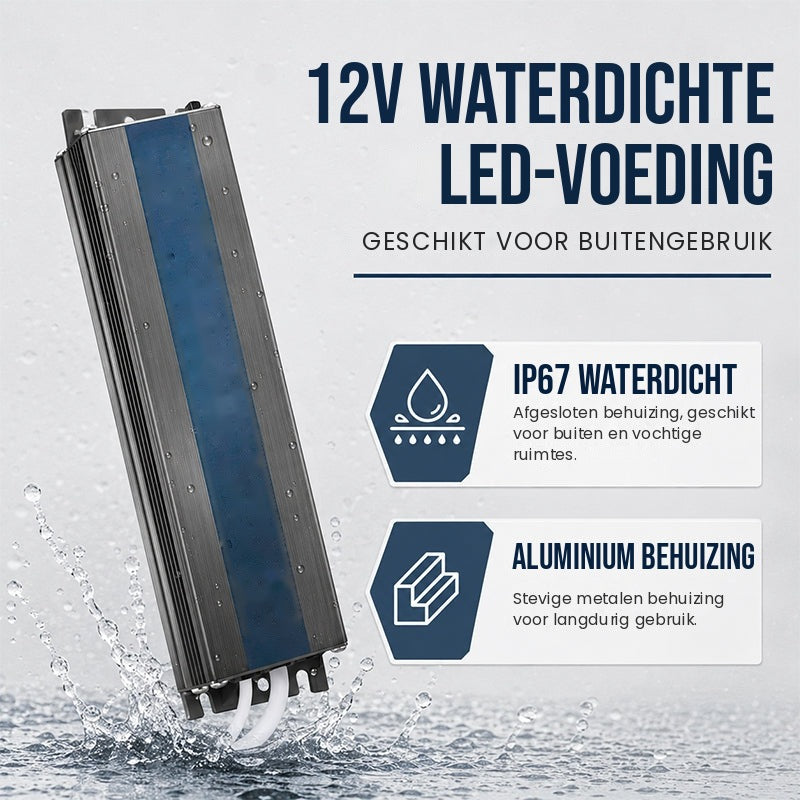 Waterdichte LED driver IP67 12V - waterdicht IP67 met aluminium behuizing