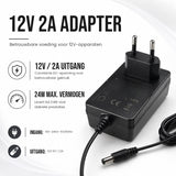 LED stekkervoeding met EU-stekker 12V 24W - uitgang en vermogen