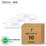 Doos met 10 stuks LED-driver voor LED-paneel - 60W - 1350 mA - DC 27-42V - niet dimbaar - Tsong