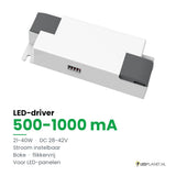 LED-driver voor LED-paneel - 21-40W - 500-1000 mA instelbaar - DC 28-42V - flikkervrij - Boke