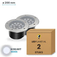 Doos met 2 stuks LED inbouw grondspot 18W, lichtkleur koelwit 4000K