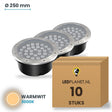 Doos met 10 stuks LED inbouw grondspot 36W, lichtkleur warmwit 3000K