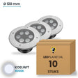 Doos met 10 stuks LED inbouw grondspot 6W, lichtkleur koelwit 4000K