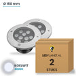 Doos met 2 stuks LED inbouw grondspot 9W, lichtkleur koelwit 4000K