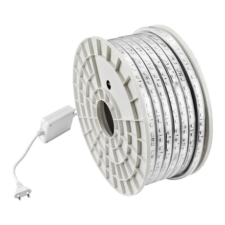 RGB LED lichtslang 230V op rol van 50 meter met controller
