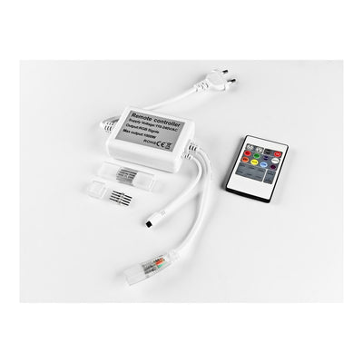 RGB controller met afstandsbediening, verbinders en clips