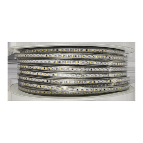 Detail van de SMD2835 LEDs op de 230V lichtslang